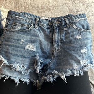 Free People Size 27 Denim Blue Jean Shorts